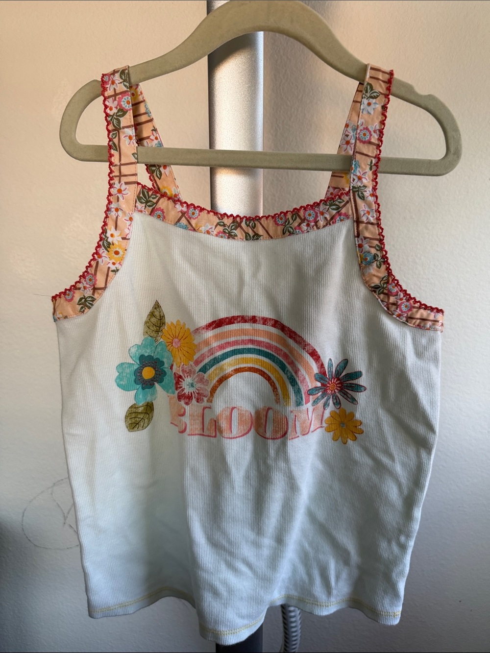 Matilda Jane Peach Floral Trim Tank Top